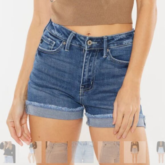 KanCan Jasmine High Rise Shorts Medium Wash Size S - Picture 1 of 11